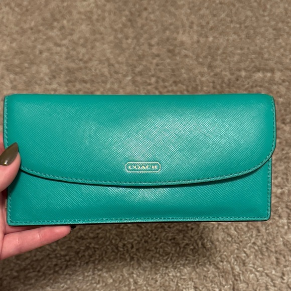 Coach Turquoise Women's Wallet - Picture 1 of 3